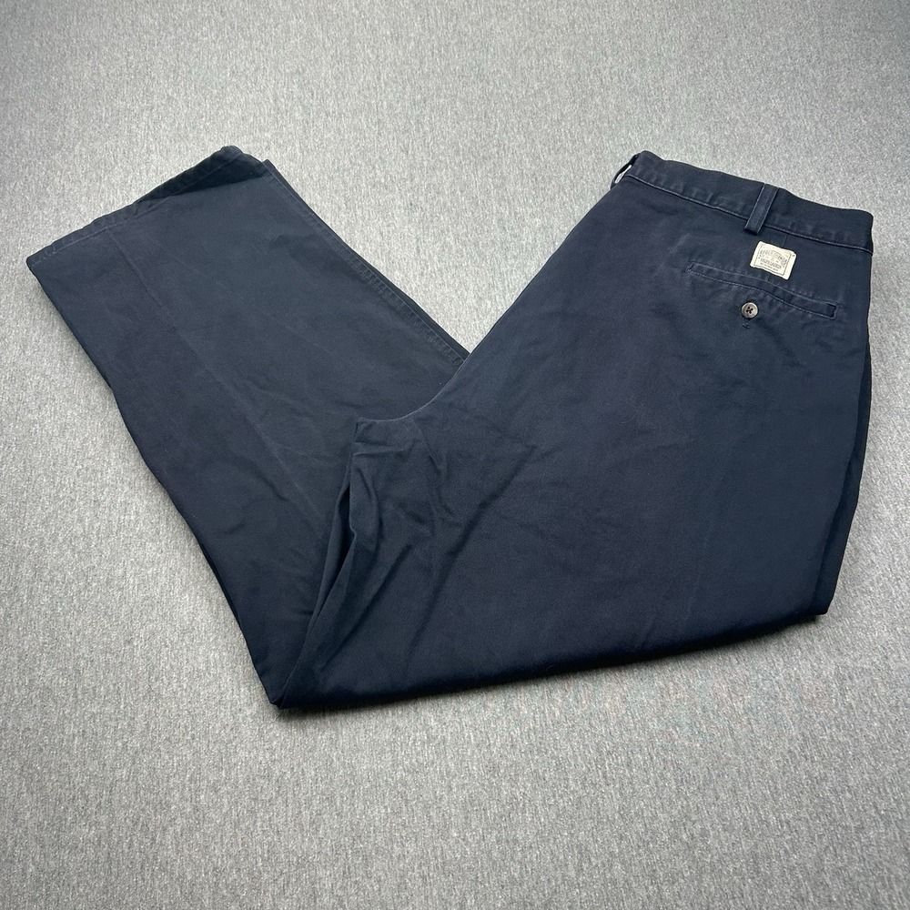 Vintage Polo Ralph Lauren Pants Mens 39x29 Navy Blue Pleated‎ Front 90s